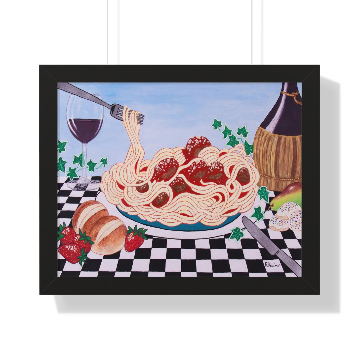 Italian Kitchen Still Life Framed Print – Sicilian Comfort by Roberta Pacino