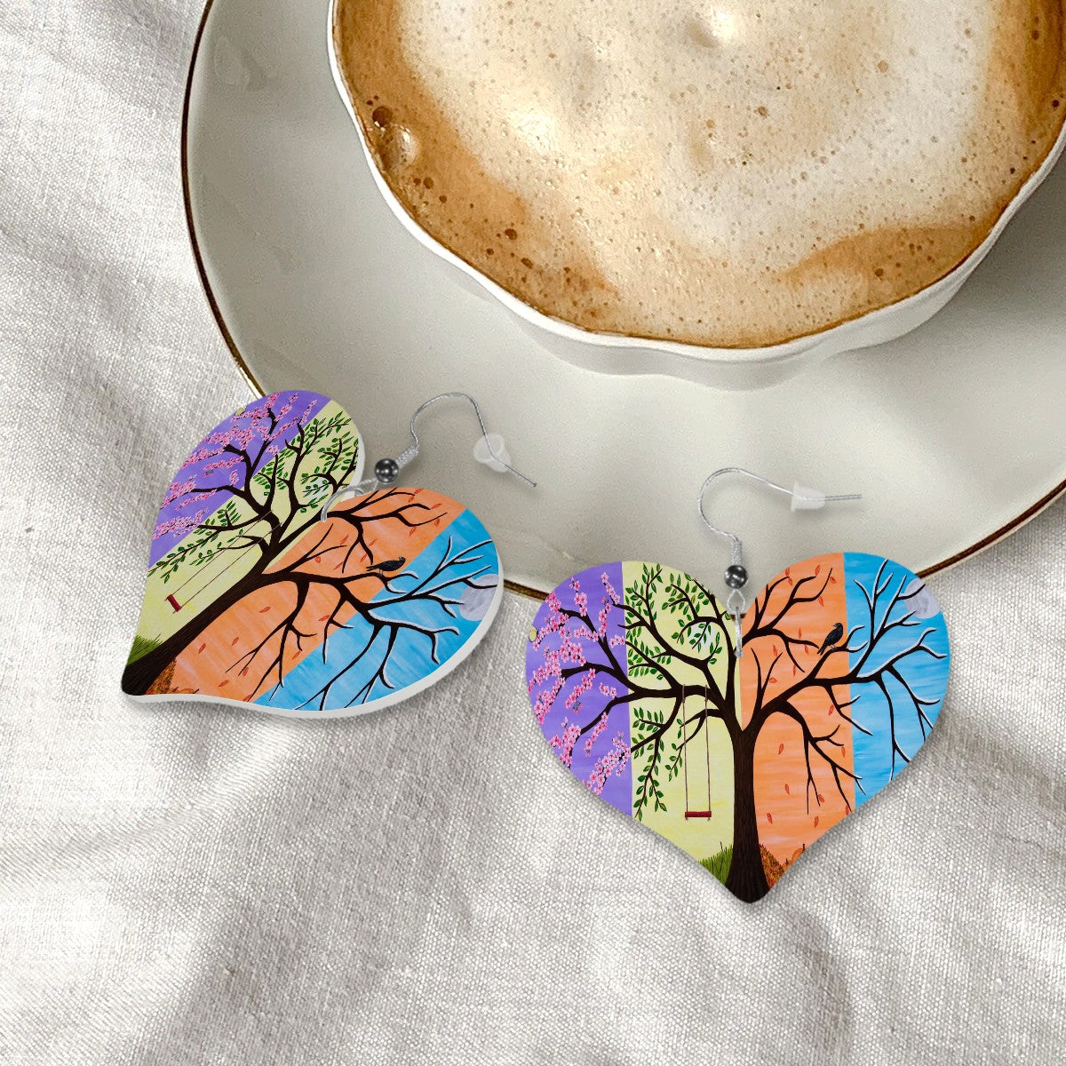 Tree of Life – Four Seasons Lightweight Art Earrings – by Roberta Pacino