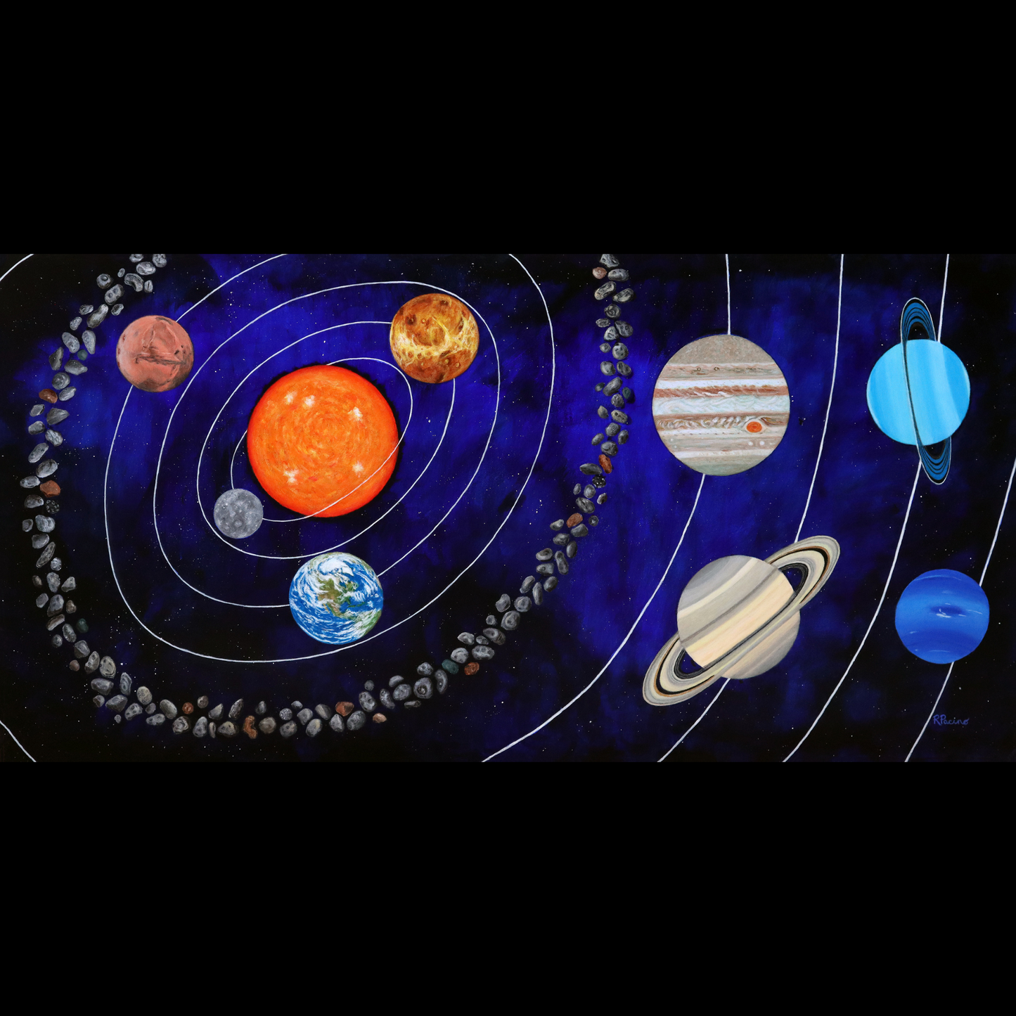 Colorful Cosmos – Vibrant Solar System Art, Celestial Wall Print by Roberta Pacino