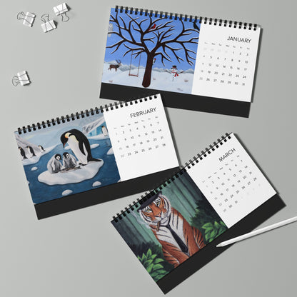 2026 Desk Calendar – Seasonal Art by Roberta Pacino