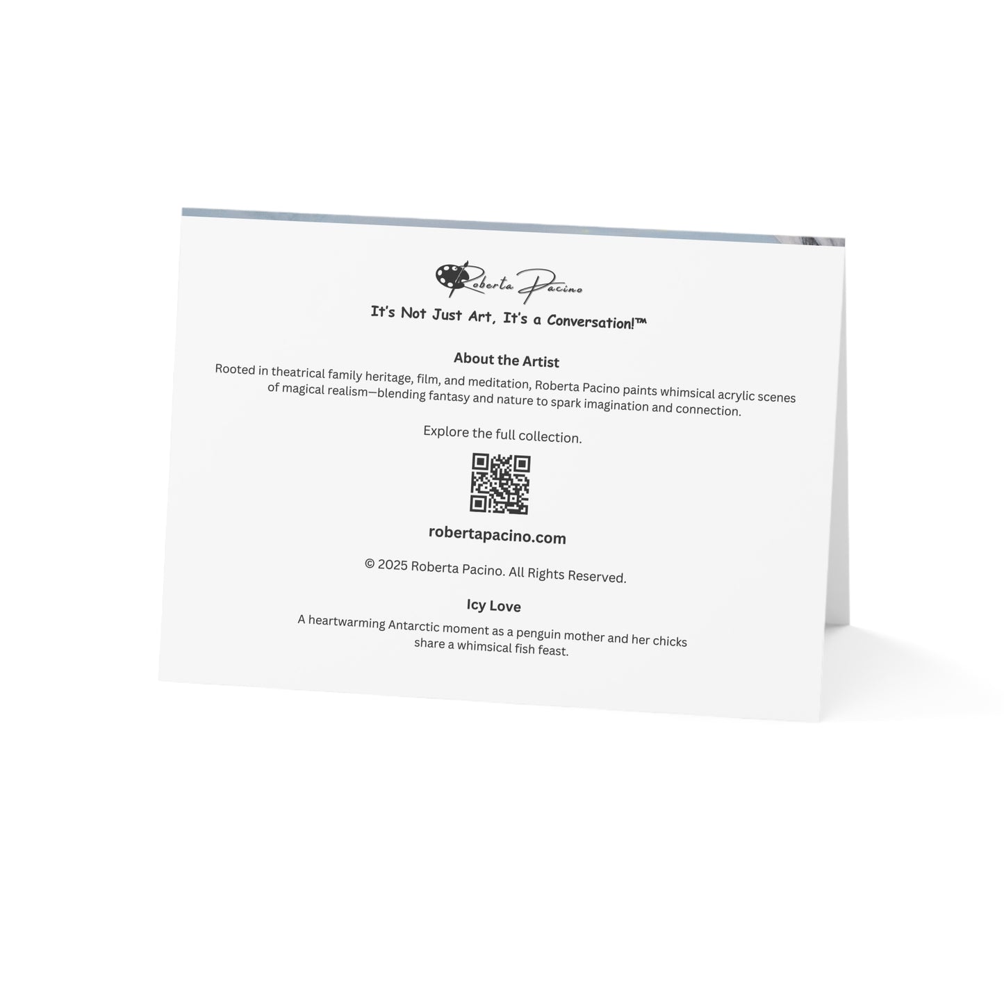 Icy Love – 7x5 Greeting Card, Single or 10-Pack, Original Art by Roberta Pacino