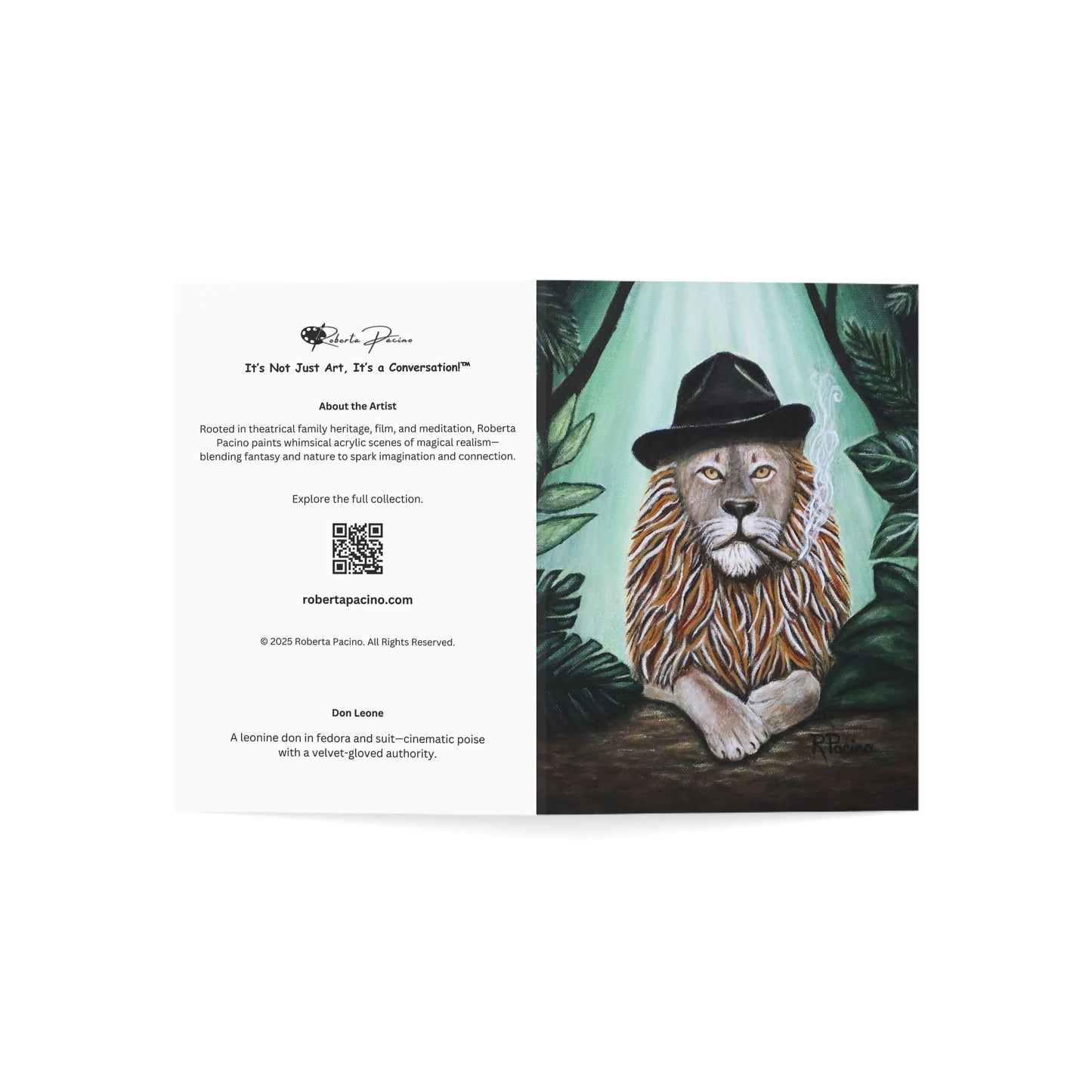 Don Leone – 5x7 Greeting Card, Single or 10-Pack, Original Art by Roberta Pacino
