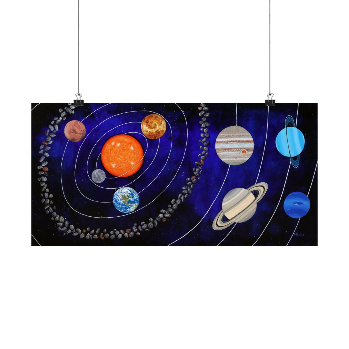 Colorful Cosmos – Vibrant Solar System Art, Celestial Wall Print by Roberta Pacino