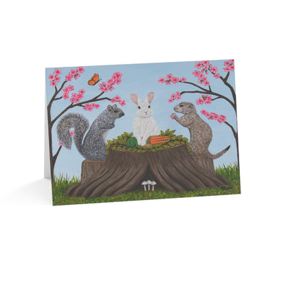 Garden Gathering – 7x5 Greeting Card, Single or 10-Pack, Original Art by Roberta Pacino