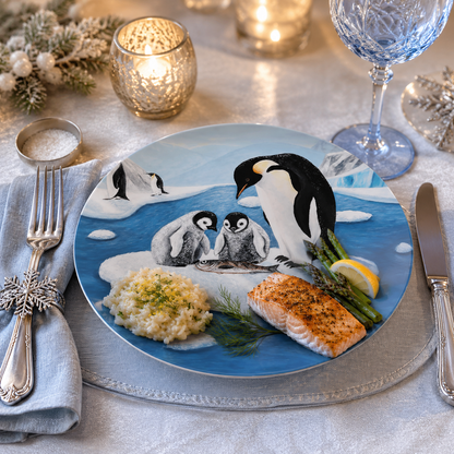 Icy Love – Dinner Plate, Original Art by Roberta Pacino