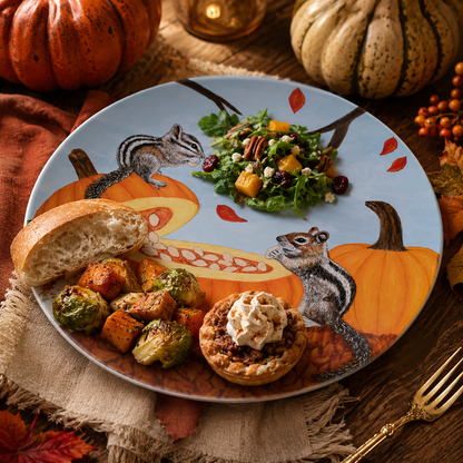 Pumpkin Patch Pals – Dinner Plate, Original Art by Roberta Pacino