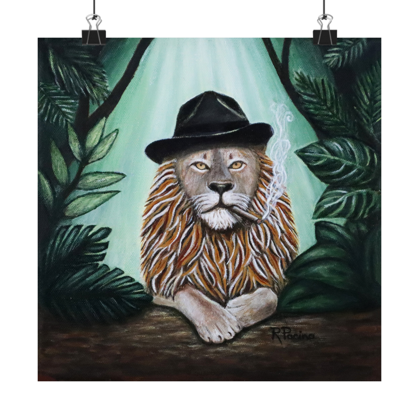 Don Leone Print – Noir Gangster Lion, Power & Presence, by Roberta Pacino