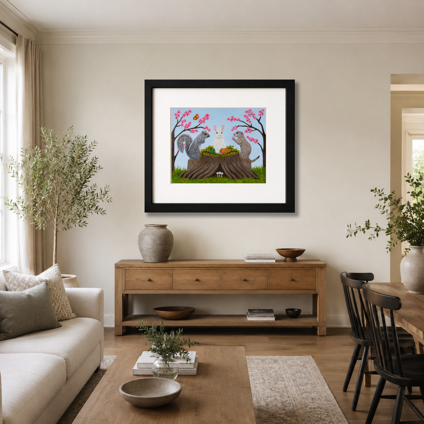 Garden Gathering Framed Print
