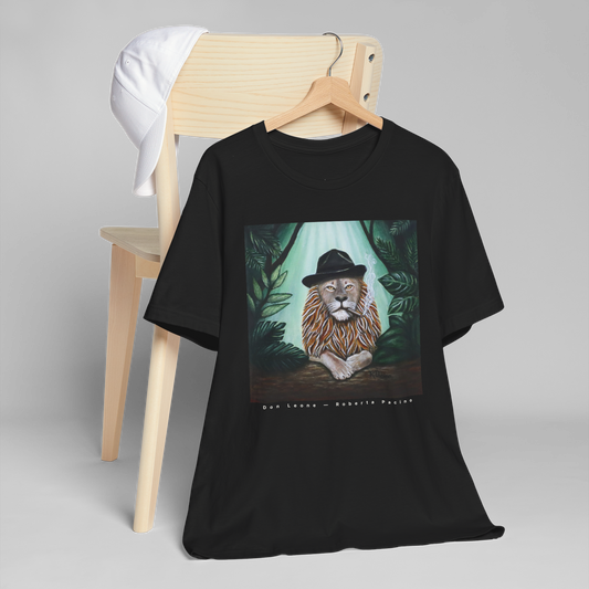 Don Leone – Unisex Cotton T-Shirt, Black, Original Art by Roberta Pacino