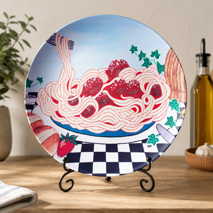 Sicilian Comfort – Dinner Plate, Original Art by Roberta Pacino