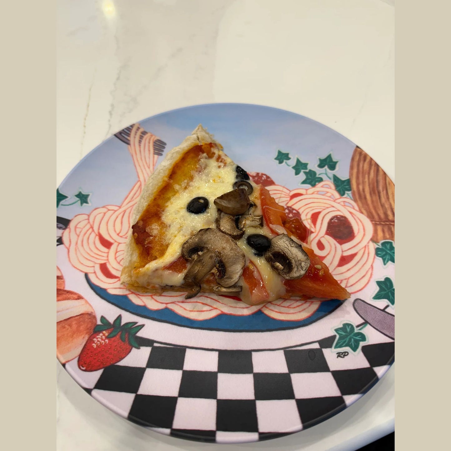 Sicilian Comfort – Dinner Plate, Original Art by Roberta Pacino
