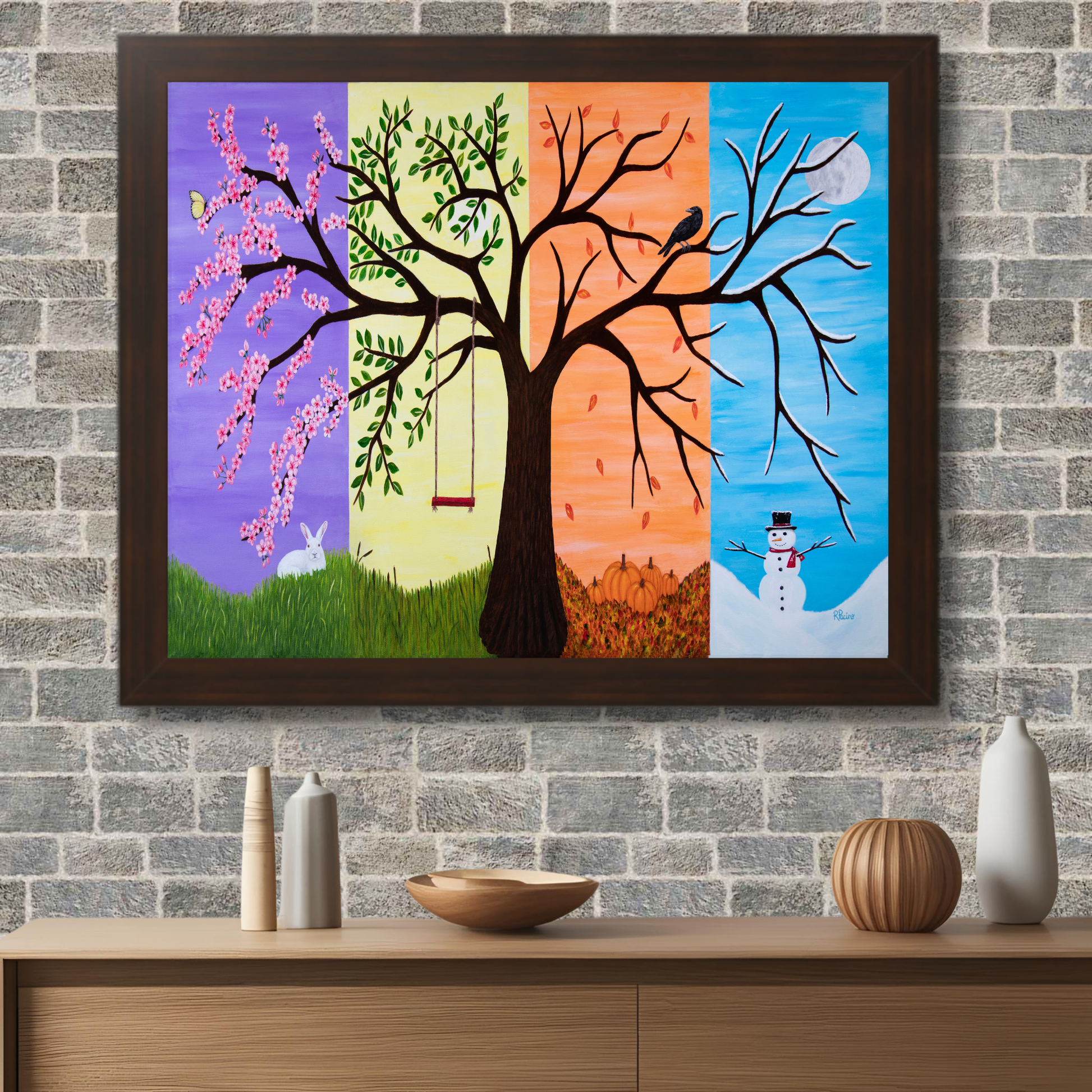 Framed Tree of Life Print, Painting by Roberta Pacino