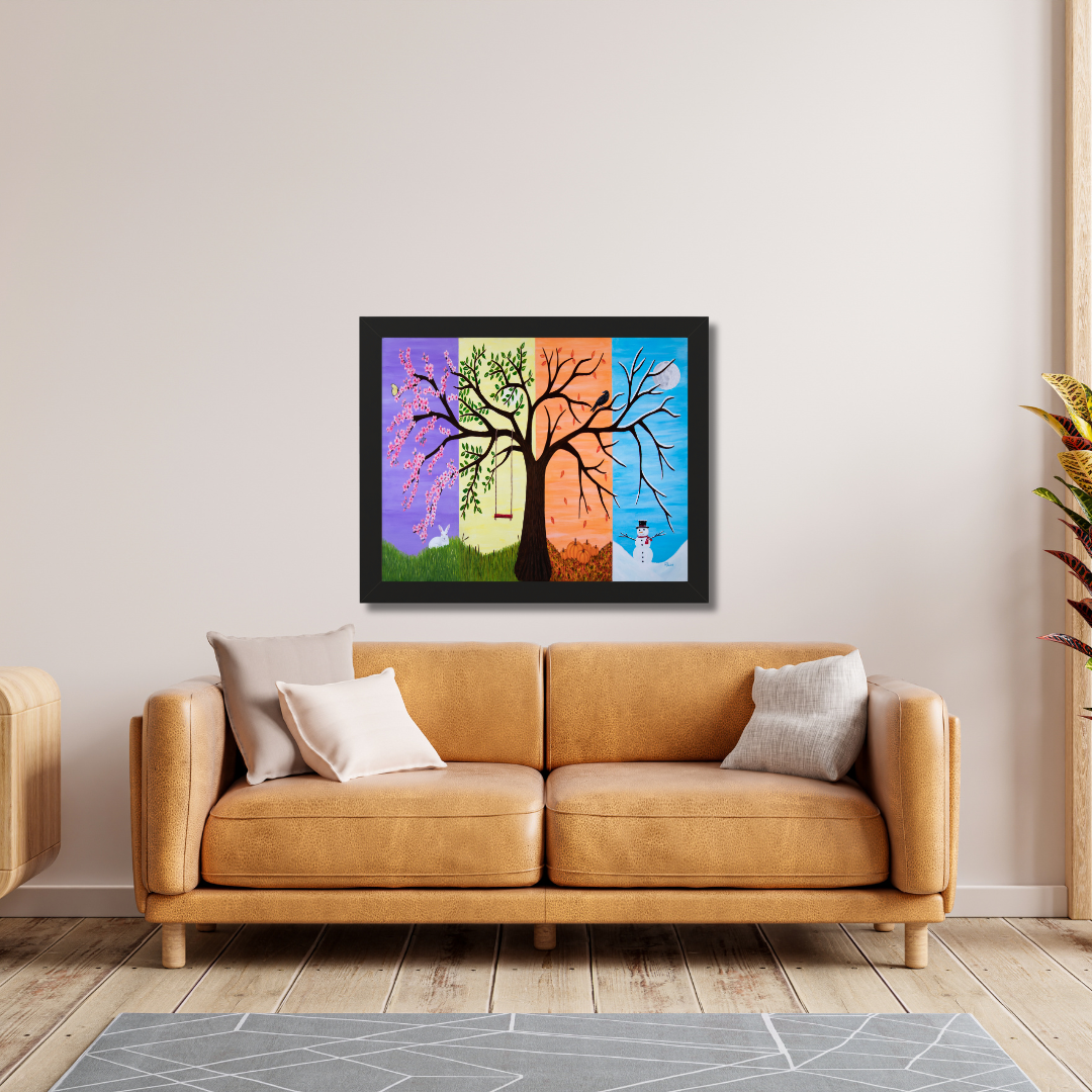 Tree of Life, Four Seasons – 20×16 Framed Print by Roberta Pacino