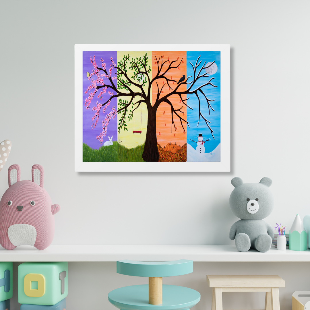 Tree of Life, Four Seasons – 20×16 Framed Print by Roberta Pacino