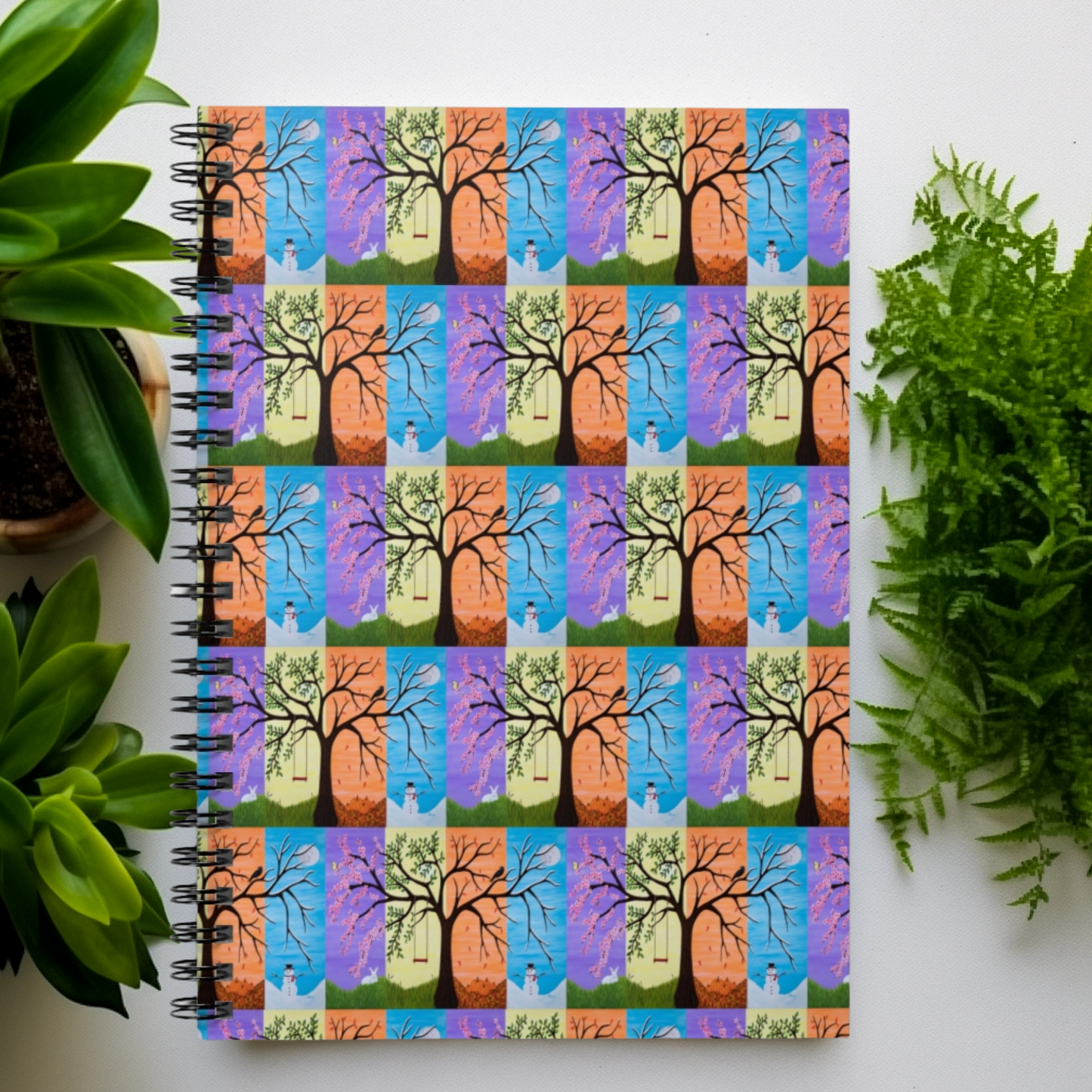 Art Spiral Notebook – Four Seasons Tree of Life by Roberta Pacino