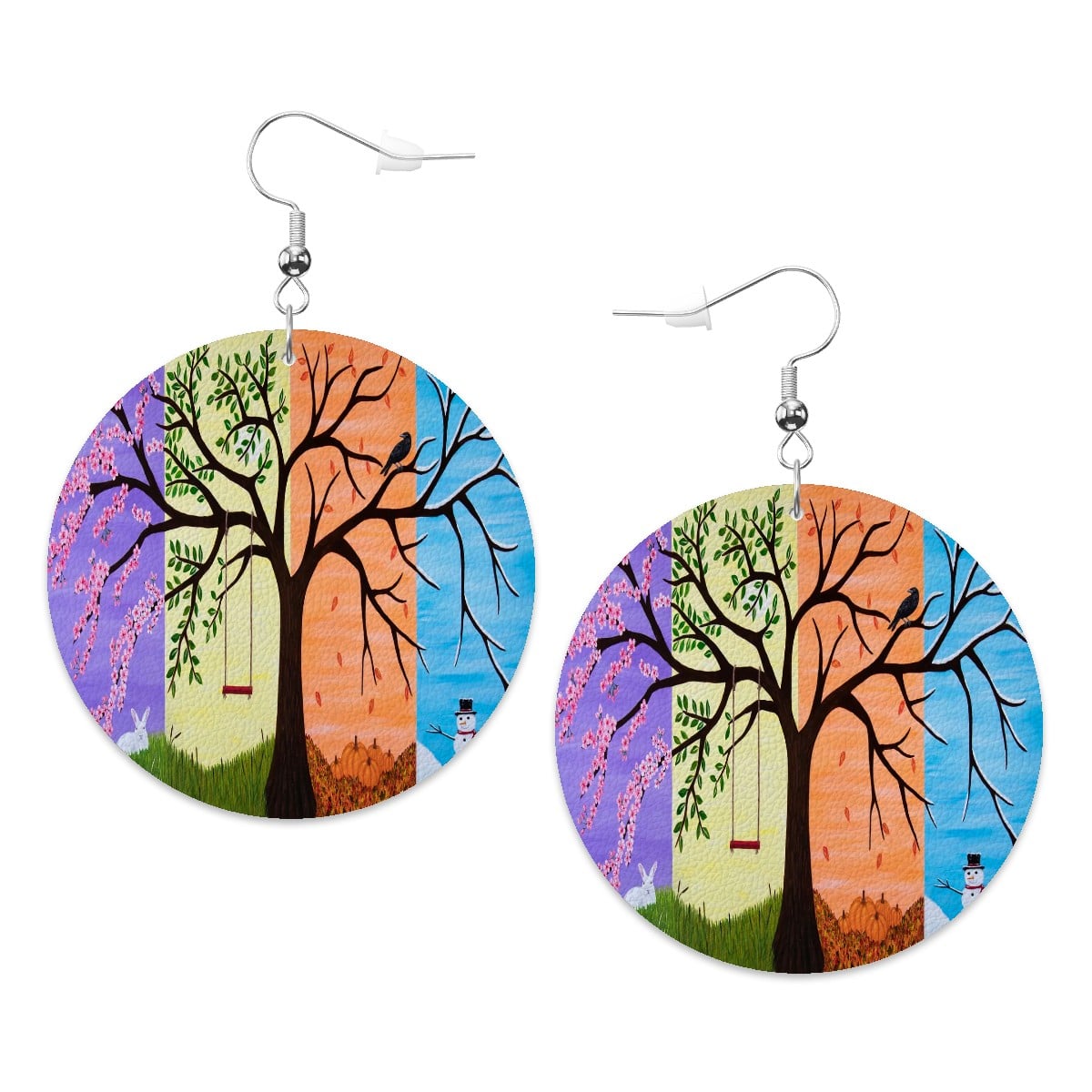 Tree of Life – Four Seasons Lightweight Art Earrings – by Roberta Pacino