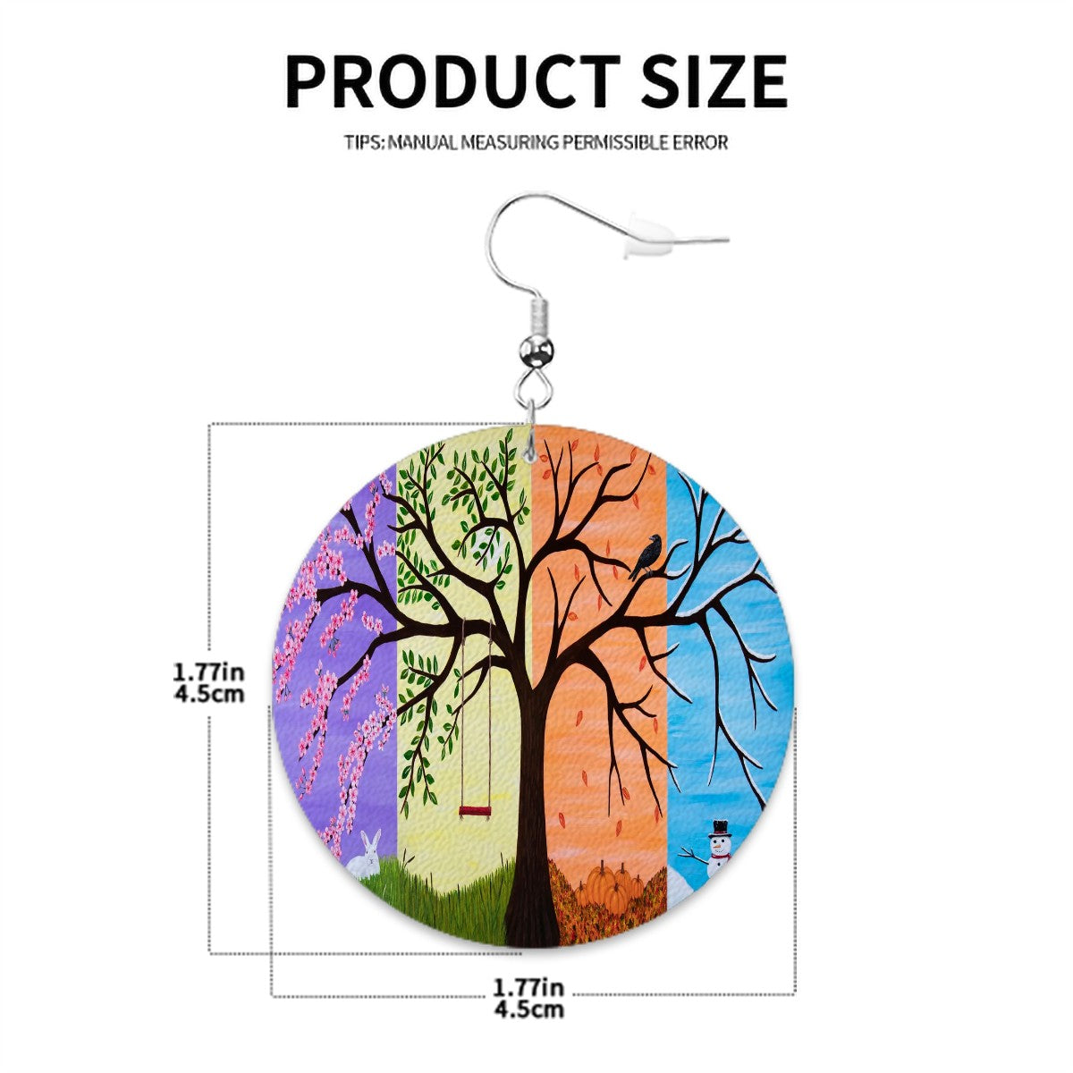 Tree of Life – Four Seasons Lightweight Art Earrings – by Roberta Pacino