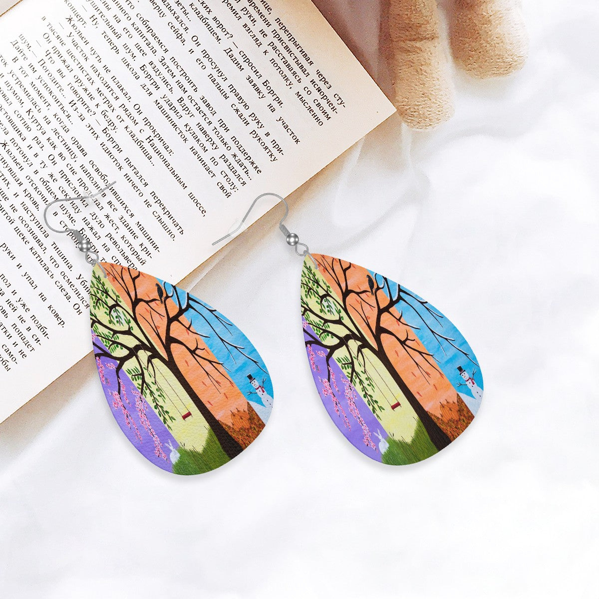 Tree of Life – Four Seasons Lightweight Art Earrings – by Roberta Pacino
