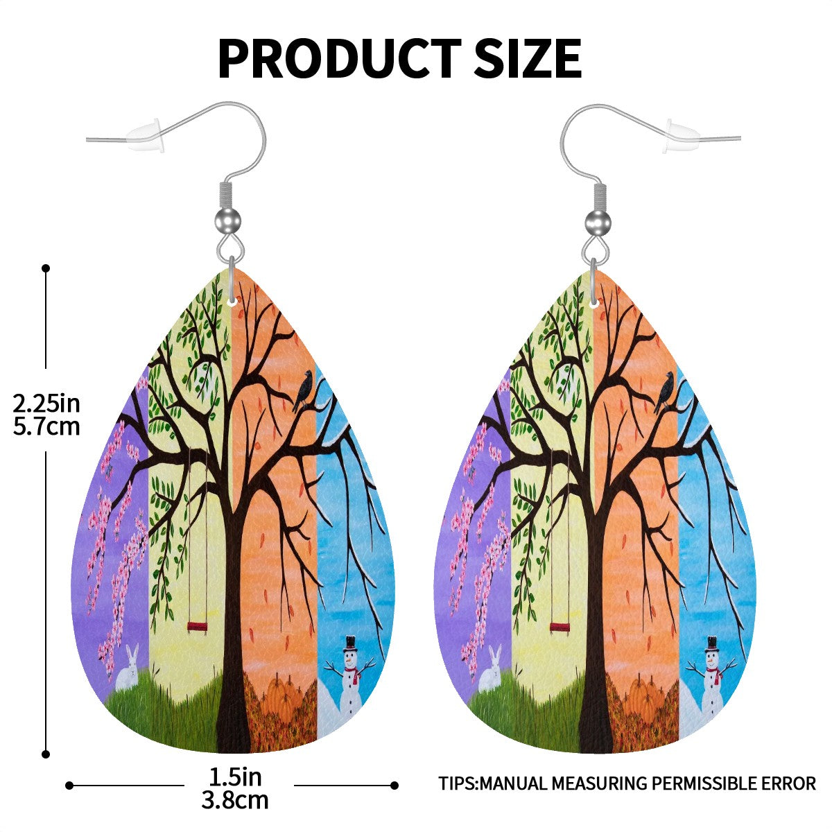Tree of Life – Four Seasons Lightweight Art Earrings – by Roberta Pacino
