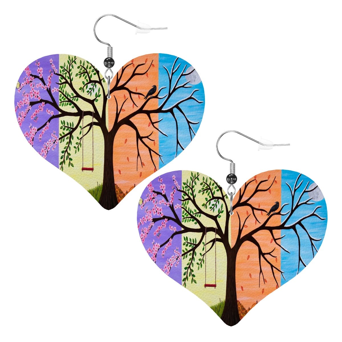 Tree of Life – Four Seasons Lightweight Art Earrings – by Roberta Pacino