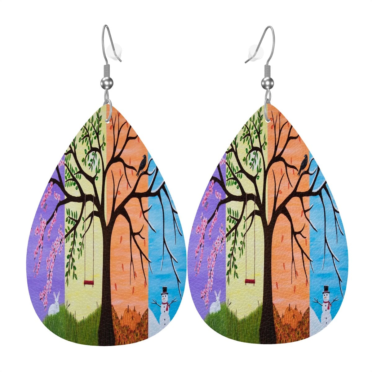 Tree of Life – Four Seasons Lightweight Art Earrings – by Roberta Pacino