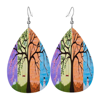 Tree of Life – Four Seasons Lightweight Art Earrings – by Roberta Pacino