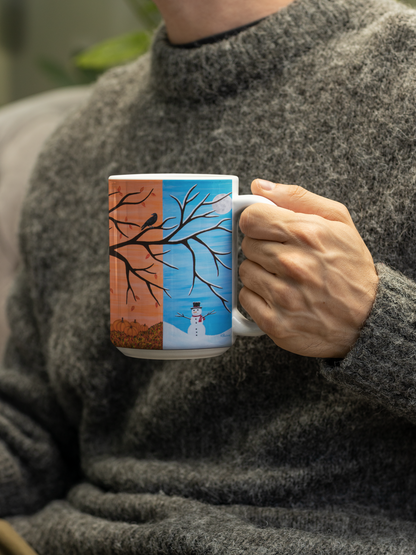 Tree of Life Mug 15 oz,  Ceramic Mug, Vibrant Seasonal Design with Southwestern Colors, Original Art by Roberta Pacino