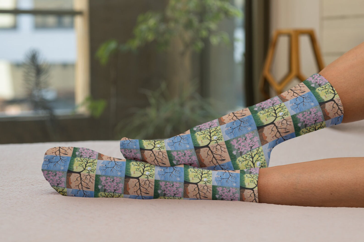 Seasons of Life Socks – Vibrant Seasonal Art by Roberta Pacino