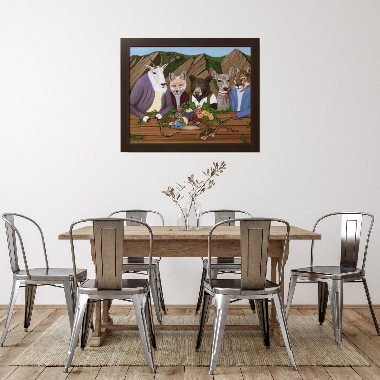 Mountain Wildlife Framed Print – Mountain Meal by Roberta Pacino