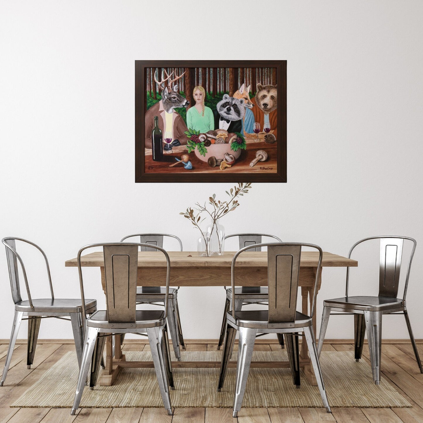 Whimsical Forest Framed Print – Forest Feast by Roberta Pacino