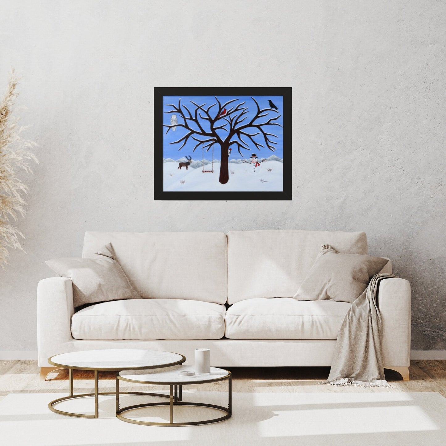 Winter Wildlife Framed Print – Pure Presence by Roberta Pacino