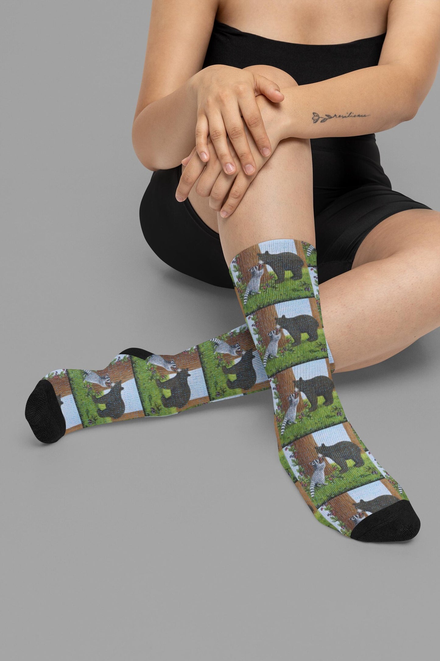 Forest Friends Socks – Cozy Woodland Animal Art by Roberta Pacino