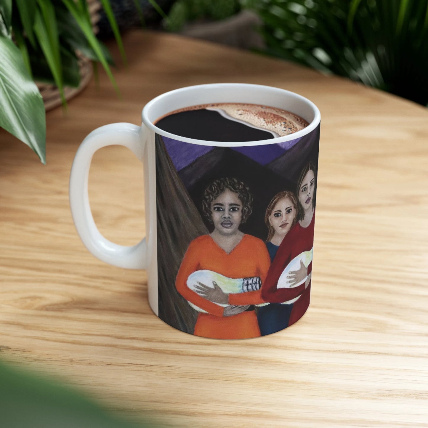 Empowered Women Coffee Mug – 11oz Original Art, Divine Feminine Strength, The Dawning by Roberta Pacino