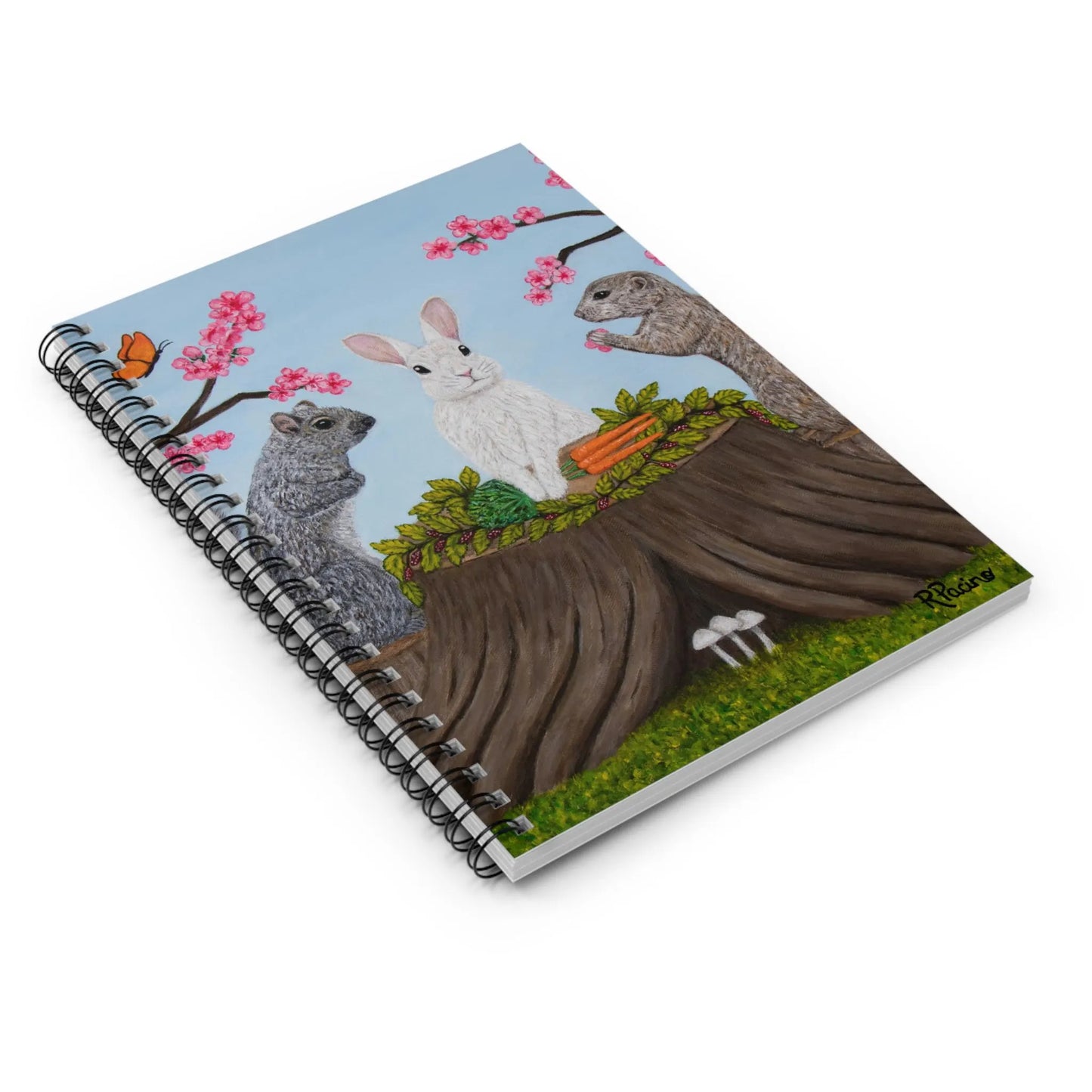 Whimsical Animal Spiral Notebook – Garden Gathering by Roberta Pacino