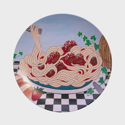 Sicilian Comfort – Dinner Plate, Original Art by Roberta Pacino