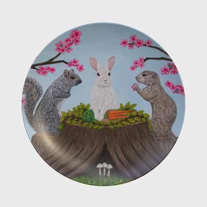 Garden Gathering – Dinner Plate, Original Art by Roberta Pacino