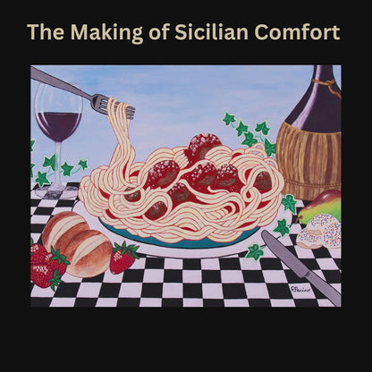 Sicilian Comfort – Dinner Plate, Original Art by Roberta Pacino