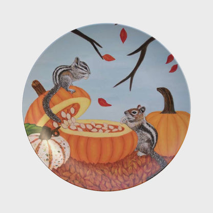 Pumpkin Patch Pals – Dinner Plate, Original Art by Roberta Pacino