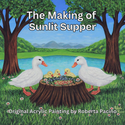 Sunlit Supper – Dinner Plate, Original Art by Roberta Pacino