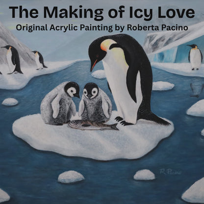 Icy Love – Dinner Plate, Original Art by Roberta Pacino